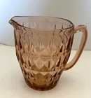Jeannette Windsor Diamond Pink Depression Glass Pitcher