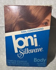 1980 TONI Silkwave Perm Hair Box W/35 Curlers End Papers Display Guide Advertise