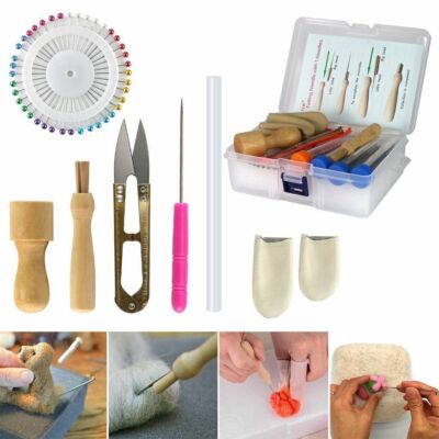 40Pcs Needle Felting Starter Set Kit Hand Craft Making Wool Felt Tools Mat DIY