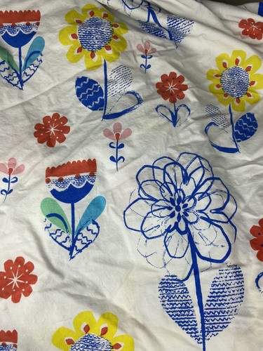 1 Sábana Compañía Niños Contemporánea Floral Completamente Ajustada Algodón Azul Rojo Amarillo - Imagen 8 de 9