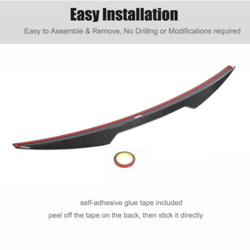 For Audi A7 Sline S7 RS7 C8 19-22 Carbon & Gloss Black &Matte Rear Trunk Spoiler - Picture 8 of 15