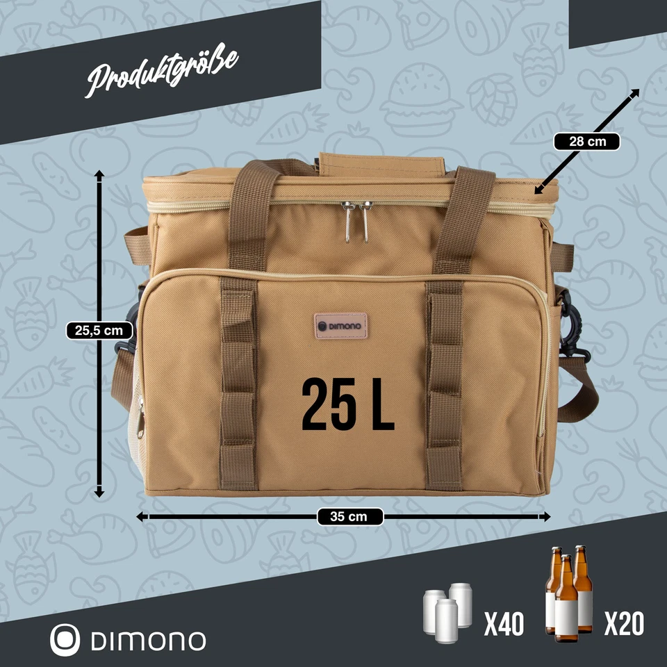 XL Kühltasche Picknicktasche Picknickkorb Isotasche Picknick Kühlbox Ersatz 25L - Bild 4 von 4