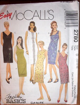 McCALL'S Women's Sewing Pattern - Casual Dress 2780 - UNCUT 12 - 14 - 16 |  eBay