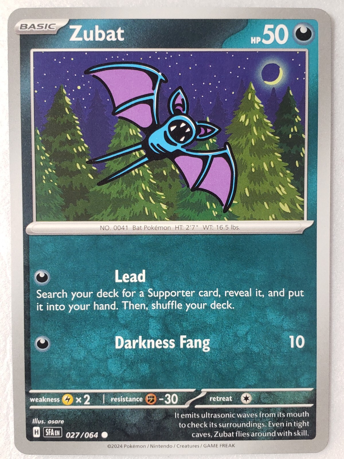 Zubat 027/064 NM / M - Shrouded Fable Pokemon Card - $2 Combined Shipping