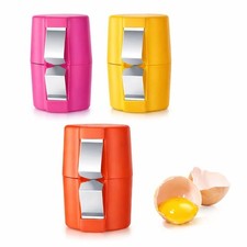 3 PCs Egg Shell Opener Separator for For all eggs, Orange, Pink, Yellow
