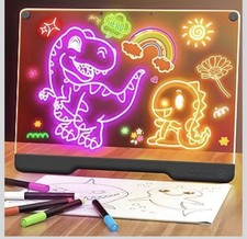 LED Note Board With Colors, Rechargeable 17-Inch Doodle Glow 9-m