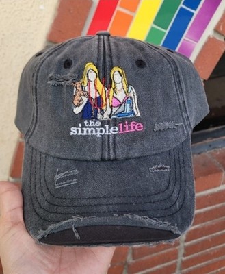 The Simple Life Hat Distressed Womens Dad Hat Adjustable 