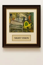 Night Vision - Original Acrylic and Multimedia Painting- Surreal and Abstract