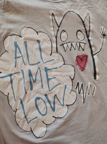 Vintage ALL TIME LOW T-Shirt American Apparel XS Extra Small Gray - Picture 2 of 5