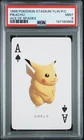 1998 POKEMON STADIUM YELLOW VERSION PLAYING CARDS ACE OF SPADES PIKACHU PSA 9