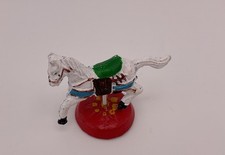 Vintage Miniature Cast Iron Hand Painted Carousel Horse Figurine - LR1