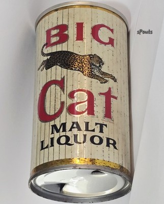 VINTAGE PABST BIG CAT MALT LIQUOR BEER CAN MILWAUKEE WI WISCONSIN
