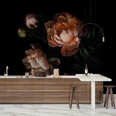 3D Peony Plant Close-up Wall Murals Wallpaper Murals Wall Sticker