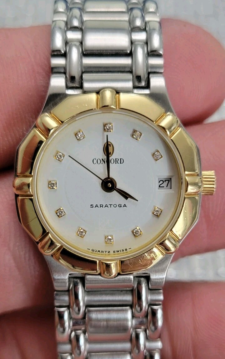 Concord Saratoga 22mm 11 Real Diamonds Dail 15.73.287 Swiss