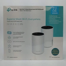 New TP-Link AXE5400 Next GenTri-Band Mesh Wi-Fi 6E System DECO WE10800 2 Pack