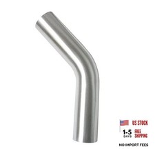 OD 45 Degree Aluminum Elbow Intercooler Pipe Air Intake 2" 51mm Silver 45