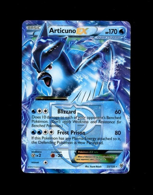 2012 Pokemon PLASMA STORM ARTICUNO EX FULL ART HOLO 25/135 RARE! MP 