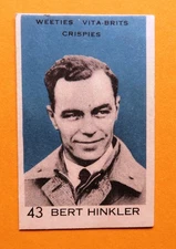 1940 Vita Brits (Pura Grain) Wonders of Modern Aircraft Card:  BERT HINKLER