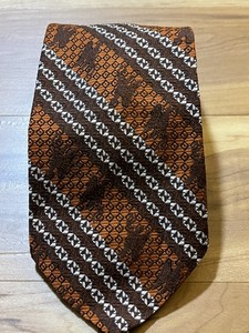 Vintage Swagger Western Cowboy Boot Tie Brown Orange Rodeo Cohama RN31076