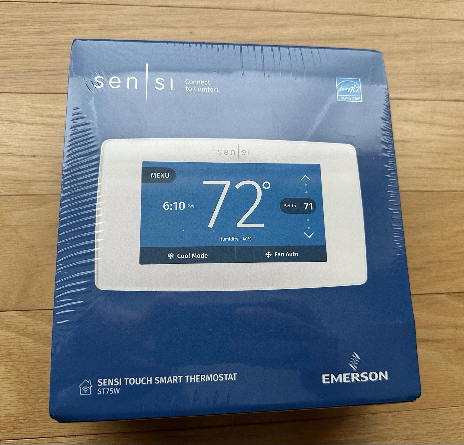 Emerson Sensi ST75W Touch Smart Thermostat, Wi-Fi, White