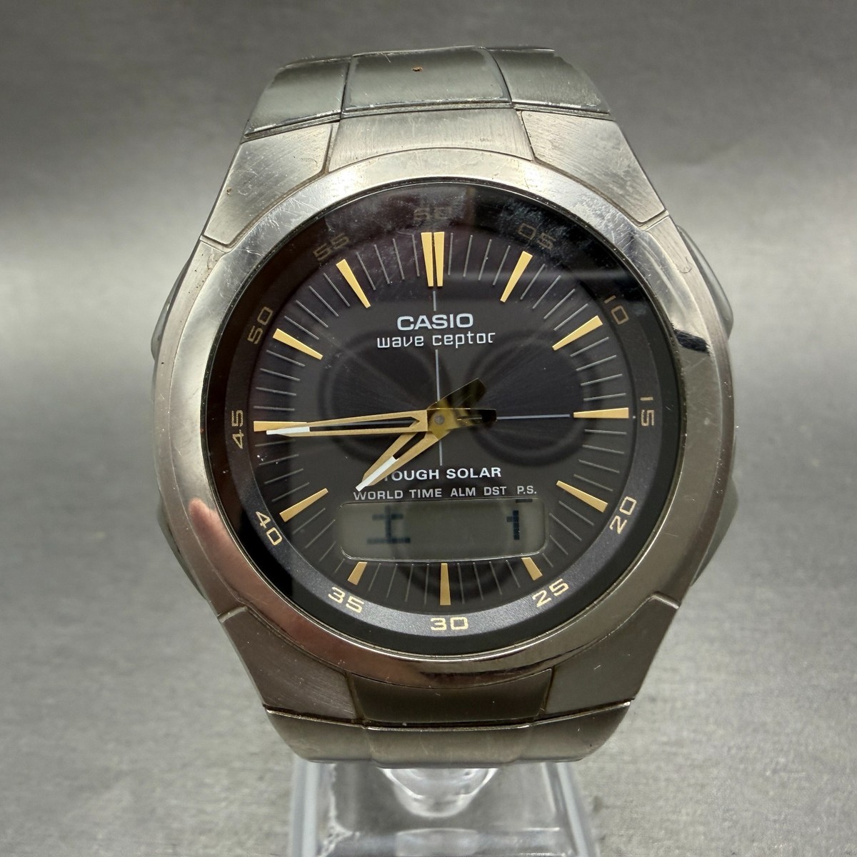 Casio Wave Ceptor WVH-100TJ Watch Men 42mm Gray Dial Analog