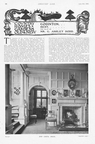 GODINTON HOUSE nr Ashford, Kent 5 x Antique Prints 1903