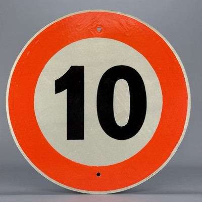 Verkehrszeichen 10 km/h Ø59 cm Kunststoff Reflexschild Tempo 10 Straßenschild 