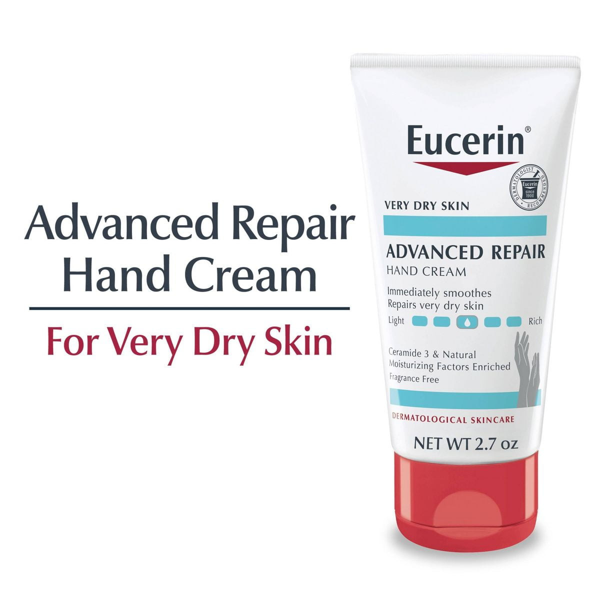 Eucerin Advanced Repair Extra-Enriched Fragrance-Free Hand Cream 2.7oz 24-Pack