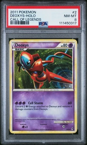 2011 POKEMON CALL OF LEGENDS #2 DEOXYS-HOLO PSA 8