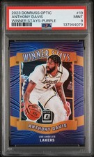 2023 PANINI DONRUSS OPTIC WINNER STAYS PURPLE #19 ANTHONY DAVIS PSA 9