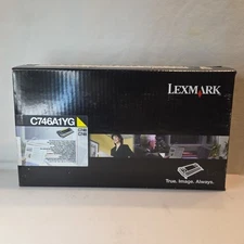 NEW GENUINE - LEXMARK C746A1YG YELLOW TONER - C746 C748 SEALED BOX