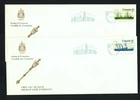 Canada #700-703, 1976 10¢ Inland Ships set on 4 House of Commons FDC's
