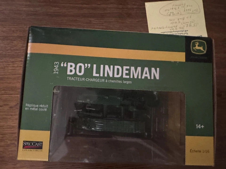 1943 年 BO 林德曼压铸约翰迪尔履带式拖拉机 SpecCast 1/16 比例 — 第 3/4 张图片