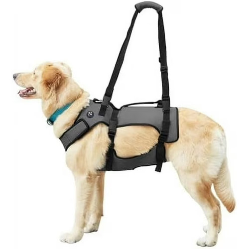 Coodeo Dog Lift Harness Pet Support Sling Lift Adjustable Strap, Black, XXL