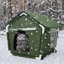 Outdoor Cat House Weatherproof Cat Shelters for Feral Cats Indoor Cat House w...