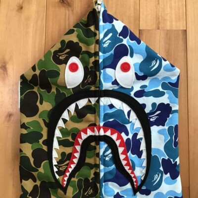 トップス A BATHING APE ABC Camo Shark Hoodie L ap1j80115008grn-1.jpg