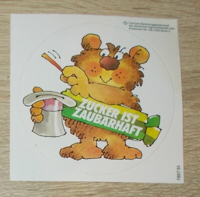 Alter Aufkleber | Sticker CMA - Zucker ist zaubärhaft - Bär Zauberer