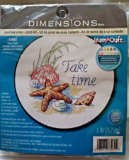 Dimensions Learn a Craft "Take Time" Cross Stitch Kit w/ Hoop 6"