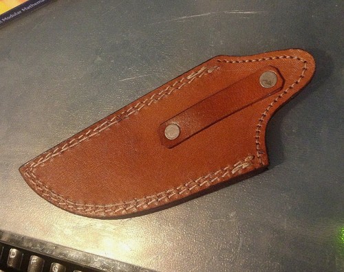 100% handmade custom made leather sheaths for ultra wide blade (22) - 第 3/5 張圖片