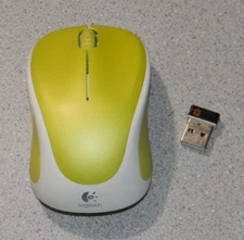 Logitech M317 - Wireless Mini Mouse - Lime Green & White