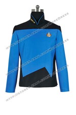 Commander Costume for Star Trek The Next Generation Cosplay TNG Blue Uniform
