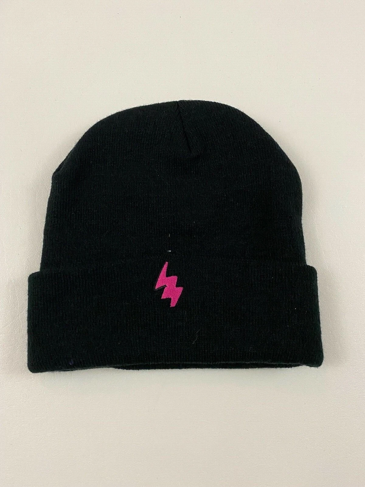 J Balvin Logo Knit Cuffed Black Beanie Hat One Size