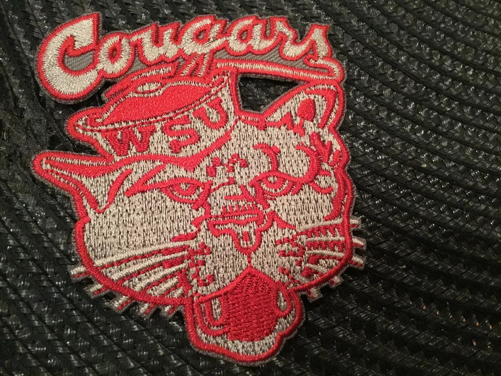 WSU WAZZU Washington State University Cougars embroidered iron-on patch 3” X 2.5