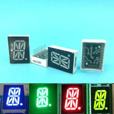 Red/orange/green/blue LED Display Common Anode 0.8" 27.7x20mm 16 Segment 18 pin