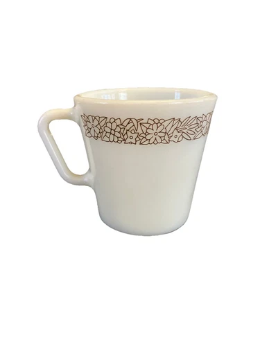 Vintage Pyrex Coffee Mug - Woodland Brown