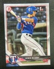 2018 Bowman Prospect 1st card, Texas Rangers - KENEN IRIZARRY  #BD-140