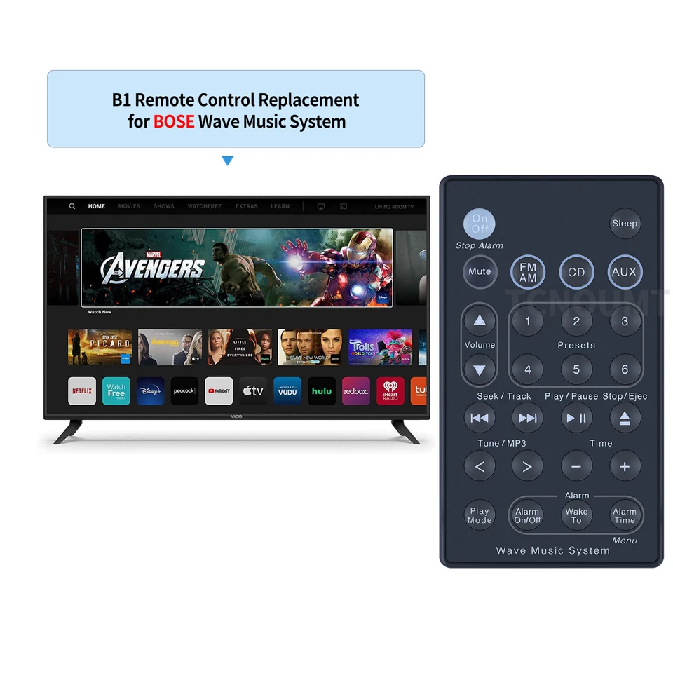 Replacement Remote Control For Bose Wave Music System AWRCC1 AWRCC2 Radio/CD - Image 2 of 4