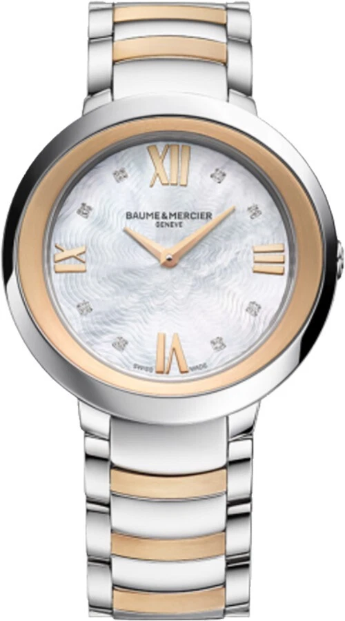 Baume & Mercier Promesse 34.4mm Mother of Pearl Dial Two-Tone Ladies Watch