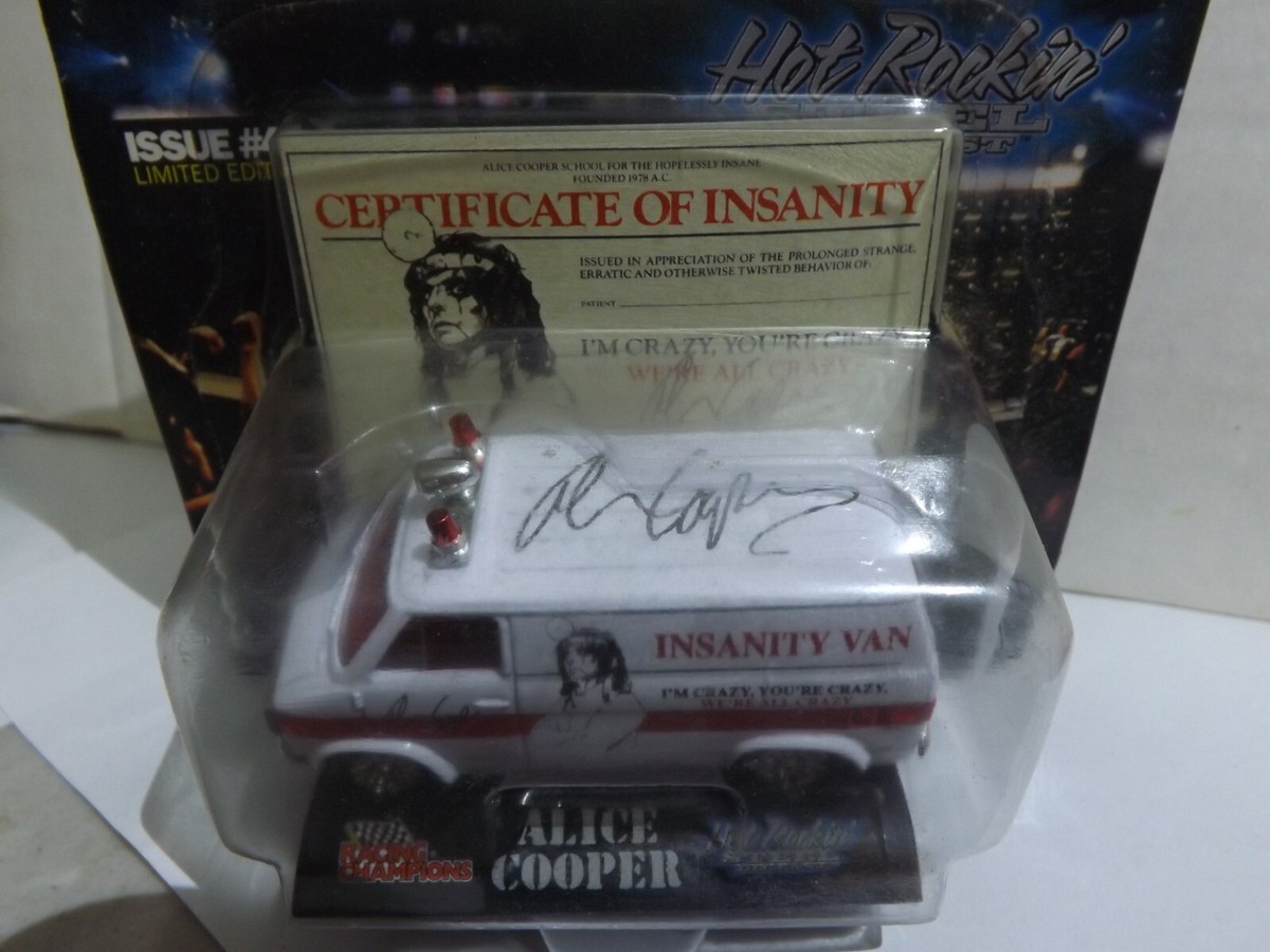 Racing Champions Alice Cooper White Insanity Van Hot Rockin