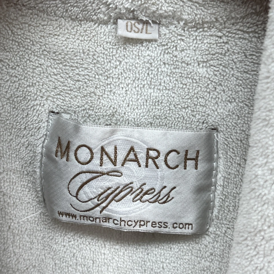 Bata de microfibra de pana de ciprés Monarch forrada en felpa de piel sintética marrón L Foto 4 de 4